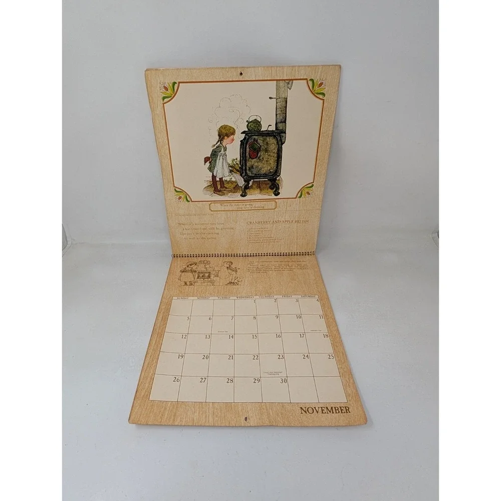 Vintage 1978 Holly Hobbie GOOD EATIN' Cookbook Calendar 70s 1970s